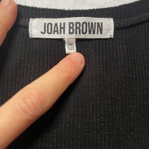 Black Ribbed tank. Deep V. Soft fabric.